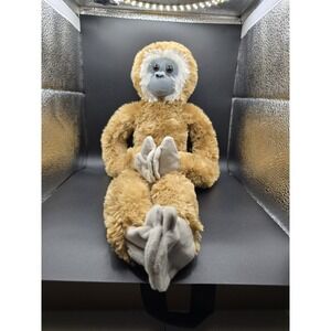 Wild Republic KnM Hanging Monkey White Handed Gibbon Plush Stuffed Animal 21"